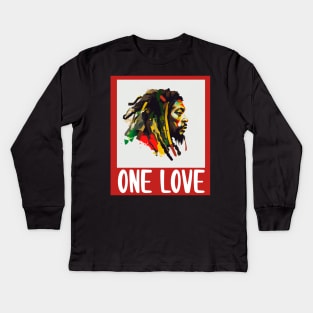 Rastafari One Love Reggae Kids Long Sleeve T-Shirt